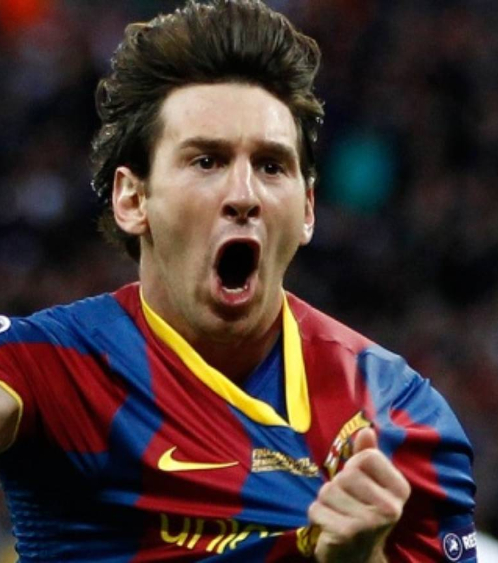 Первый гол Месси